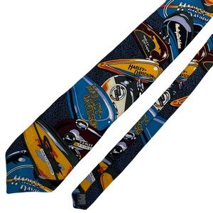 Rare Vintage 1997 Harley Davidson Biker Motorcycle Tanks Neck Tie